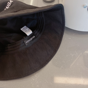 Replica Womens Hats Balenciaga Black Cotton Bucket Cap Hat A190PP180 AA191066