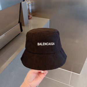 Replica Womens Hats Balenciaga Black Cotton Bucket Cap Hat A190PP180 AA191066