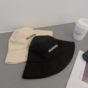Replica Womens Hats Balenciaga Black Cotton Bucket Cap Hat A190PP180 AA191066
