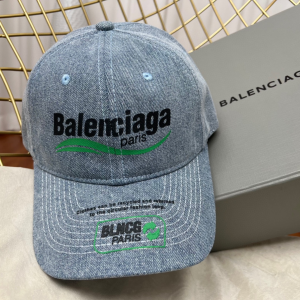 Replica Womens Hats Balenciaga Gray Cotton Baseball Cap Hat A190PP180 AA191059