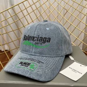 Replica Womens Hats Balenciaga Gray Cotton Baseball Cap Hat A190PP180 AA191059
