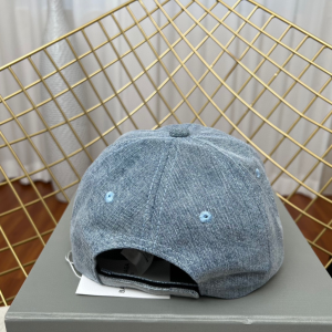 Replica Womens Hats Balenciaga Gray Cotton Baseball Cap Hat A190PP180 AA191059