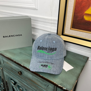 Replica Womens Hats Balenciaga Gray Cotton Baseball Cap Hat A190PP180 AA191059