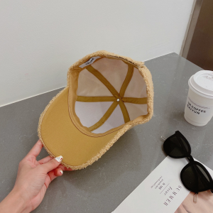 Replica Womens Hats Celine Triomphe Beige Woolskin Baseball Cap Hat A190PP180 AA191063