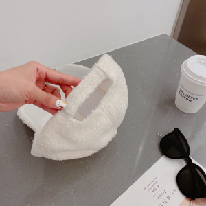 Replica Womens Hats Celine Triomphe White Woolskin Baseball Cap Hat A190PP180 AA191064