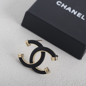Chanel Black CC Logo Brooch 