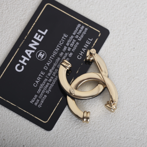 Replica Womens Jewelry Chanel Black CC Logo Brooch A152PP180 AA191021