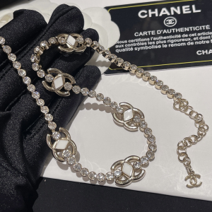 Replica Womens Jewelry Chanel CC Logo Diamonds Choker Necklace A173PP380 AA191041