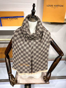 Scarf Louis Vuitton Petit Damier Scarf Gray