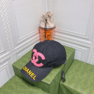 Essenceofluxury Womens Hats Chanel CC Logo Black Cotton Baseball Cap Hat A190PP180 AA191327