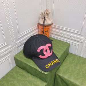 Essenceofluxury Womens Hats Chanel CC Logo Black Cotton Baseball Cap Hat A190PP180 AA191327