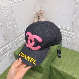 Essenceofluxury Womens Hats Chanel CC Logo Black Cotton Baseball Cap Hat A190PP180 AA191327