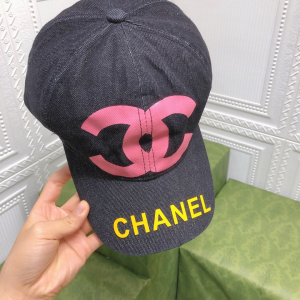 Essenceofluxury Womens Hats Chanel CC Logo Black Cotton Baseball Cap Hat A190PP180 AA191327