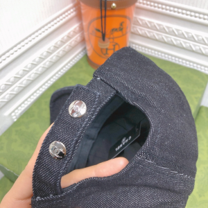 Essenceofluxury Womens Hats Chanel CC Logo Black Cotton Baseball Cap Hat A190PP180 AA191327