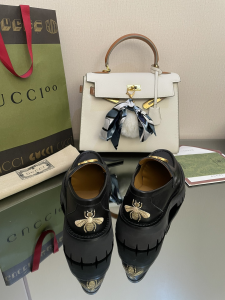 Essenceofluxury Womens Shoes Chanel Double G Black Leather Loafers 35 To 41 A151PP480 AA191233