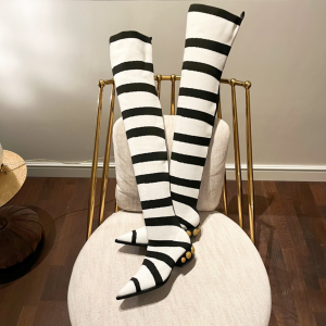 Essenceofluxury Womens Shoes Balmain Coin White Knit Boots 35 To 41 A38PP780 AA191378