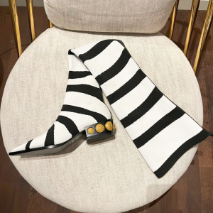 Essenceofluxury Womens Shoes Balmain Coin White Knit Boots 35 To 41 A38PP780 AA191378