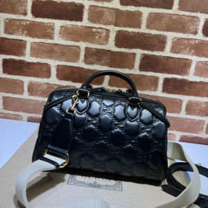 Essenceofluxury Womens Handbags Gucci GG Matelasse Leather Top Handle Bag in Black with Two Detachable Straps 702242 31x19x22CM A09PP980 AA191353 Essenceofluxury Womens Handbags Gucci GG Matelasse Leather Top Handle Bag in Black with Two Detachable Straps 702242 31x19x22CM A09PP980 AA191353