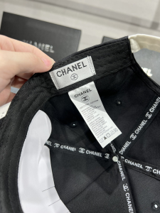 Essenceofluxury Womens Hats Chanel CC Logo Black Cotton Baseball Cap Hat A190PP180 AA191654