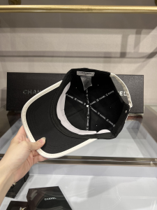 Essenceofluxury Womens Hats Chanel CC Logo Black Cotton Baseball Cap Hat A190PP180 AA191654