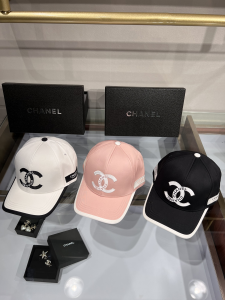 Essenceofluxury Womens Hats Chanel CC Logo Black Cotton Baseball Cap Hat A190PP180 AA191654