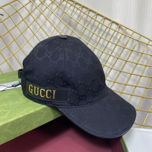 Essenceofluxury Womens Hats Gucci Black GG Canvas Baseball Cap Hat A190PP180 AA191648