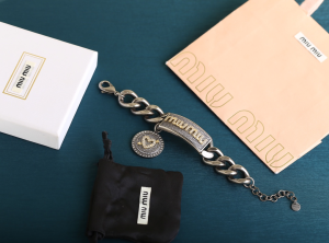 Miu Miu Pave Crystal Bracelet Charm 