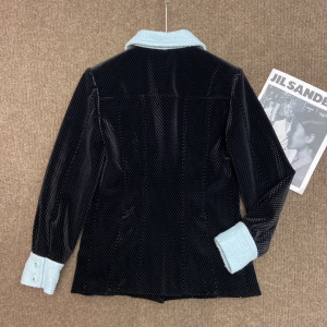 Replica Womens Clothing Chanel Black Velvet Jacket SMLXL A198PP1080 AA191972