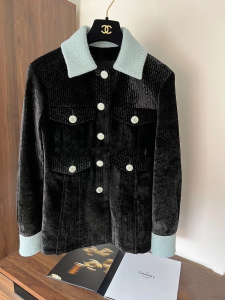 Replica Womens Clothing Chanel Black Velvet Jacket SMLXL A198PP1080 AA191972