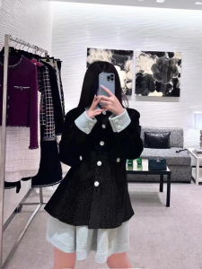 Replica Womens Clothing Chanel Black Velvet Jacket SMLXL A198PP1080 AA191972