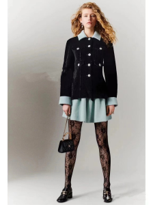 Replica Womens Clothing Chanel Black Velvet Jacket SMLXL A198PP1080 AA191972