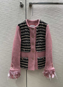 Chanel Pink Tweed Jacket Coat 