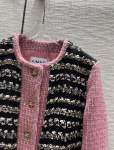 Replica Womens Clothing Chanel Pink Tweed Jacket Coat SML A198PP1080 AA191977