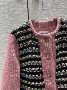 Replica Womens Clothing Chanel Pink Tweed Jacket Coat SML A198PP1080 AA191977