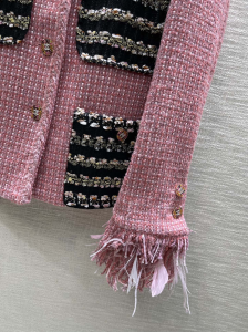 Replica Womens Clothing Chanel Pink Tweed Jacket Coat SML A198PP1080 AA191977