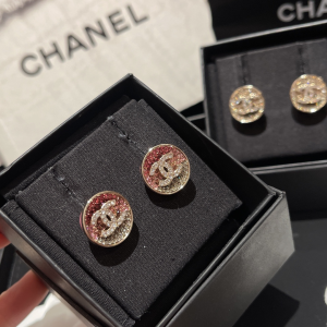 Replica Womens Jewelry Chanel Crystals CC Round Earrings A173PP180 AA191971