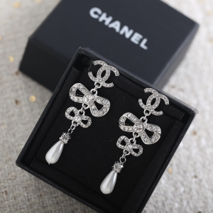 Chanel Crystals CC and Bowknot Earrings 