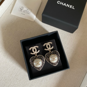 Replica Womens Jewelry Chanel Crystals CC and Heart Earrings A152PP180 AA191946