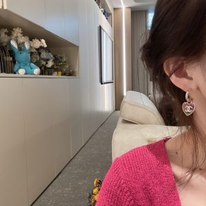 Replica Womens Jewelry Chanel Crystals CC and Heart Earrings A173PP180 AA191969