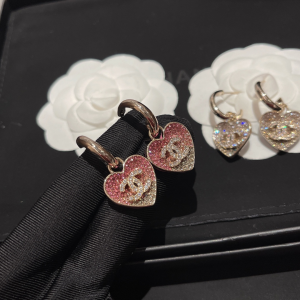 Replica Womens Jewelry Chanel Crystals CC and Heart Earrings A173PP180 AA191969