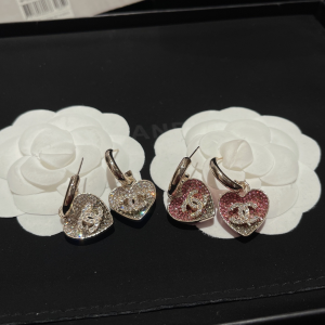 Replica Womens Jewelry Chanel Crystals CC and Heart Earrings A173PP180 AA191969
