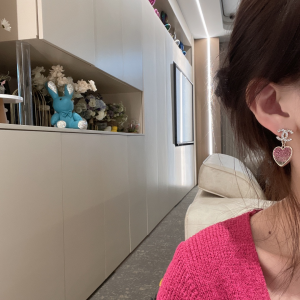 Replica Womens Jewelry Chanel Crystals CC and Heart Earrings A173PP180 AA191969