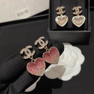 Replica Womens Jewelry Chanel Crystals CC and Heart Earrings A173PP180 AA191969