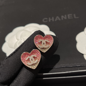 Chanel Crystals CC and Heart Earrings 