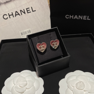 Replica Womens Jewelry Chanel Crystals CC and Heart Earrings A173PP180 AA191970