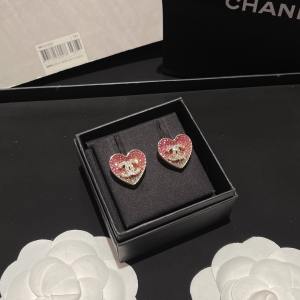 Replica Womens Jewelry Chanel Crystals CC and Heart Earrings A173PP180 AA191970