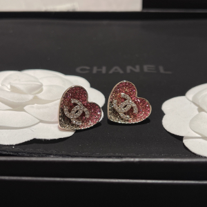Replica Womens Jewelry Chanel Crystals CC and Heart Earrings A173PP180 AA191970