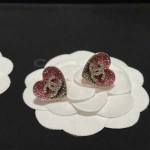 Replica Womens Jewelry Chanel Crystals CC and Heart Earrings A173PP180 AA191970