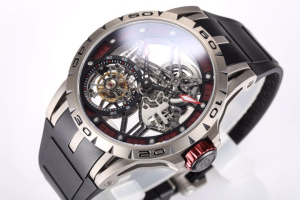 Roger Dubuis Excalibur Skeleton Flying Tourbillon Watch Black 413MM Roger Dubuis Excalibur Skeleton Flying Tourbillon Watch Black 413MM
