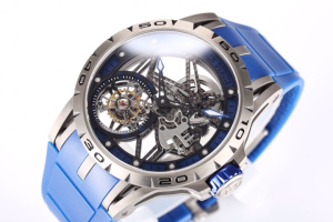 Roger Dubuis Excalibur Skeleton Flying Tourbillon Watch Blue 413MM Roger Dubuis Excalibur Skeleton Flying Tourbillon Watch Blue 413MM